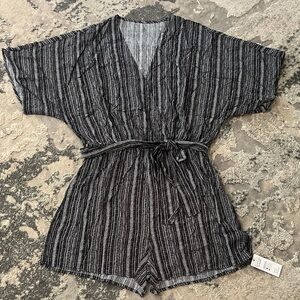 Cupshe Black and White Striped Romper
